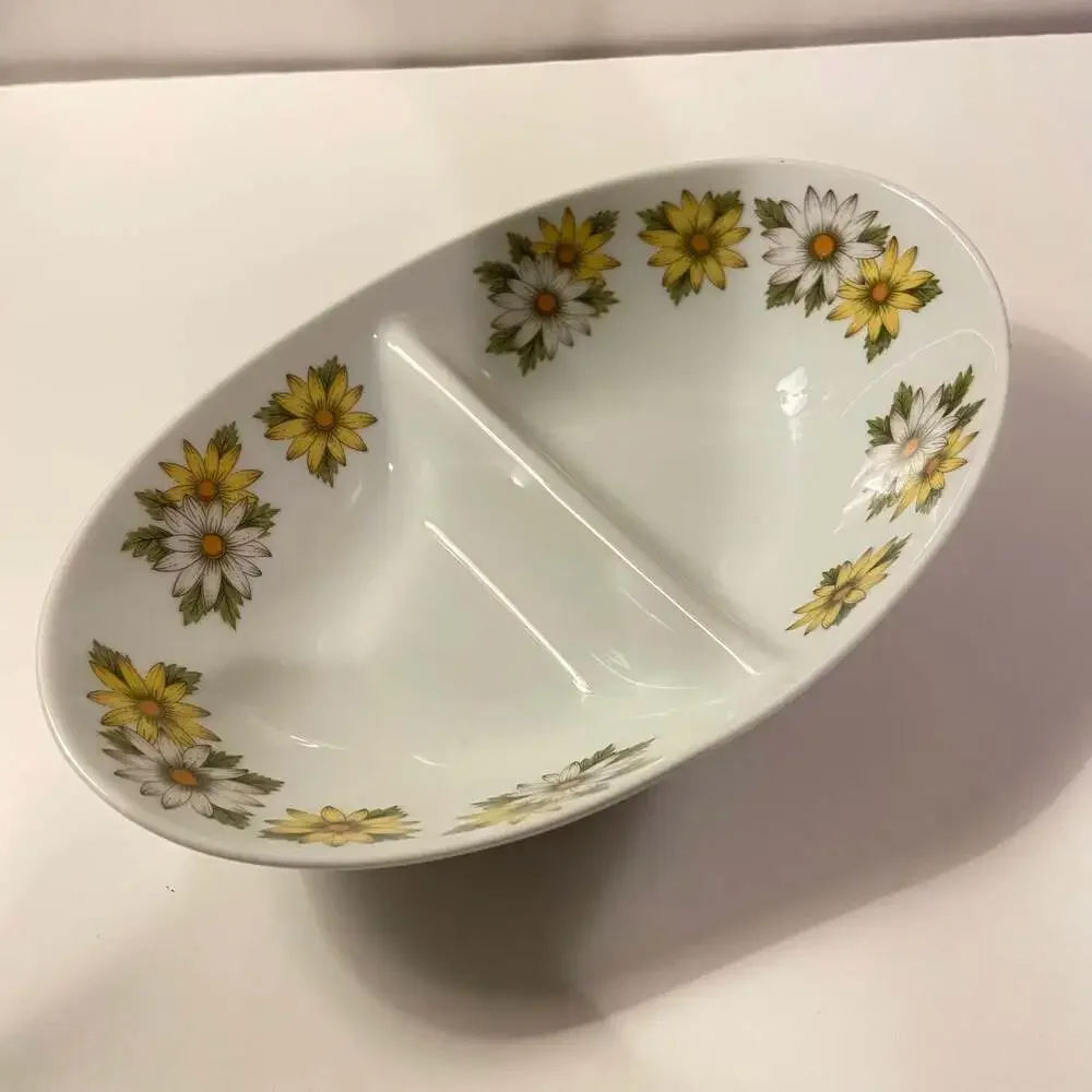 Vintage Noritake China Marguerite Cook’n’Serve Dual Serving Dish